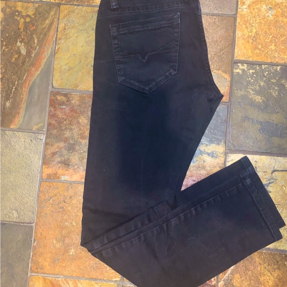Black Guess Medium Rise Skinny Jeans - Picture 1 of 1